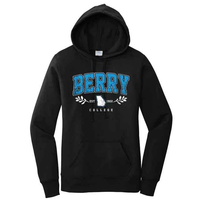 Berry Arch Retro College Athletic Sports Women's Pullover Hoodie