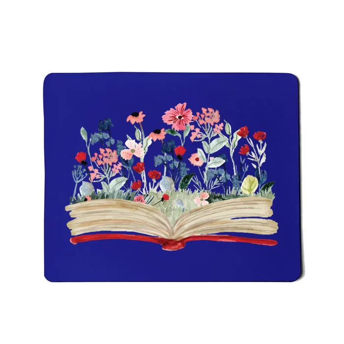 Bookworm Avid Reader Flowers Literature Meaningful Gift Book Reading Meaningful Mousepad