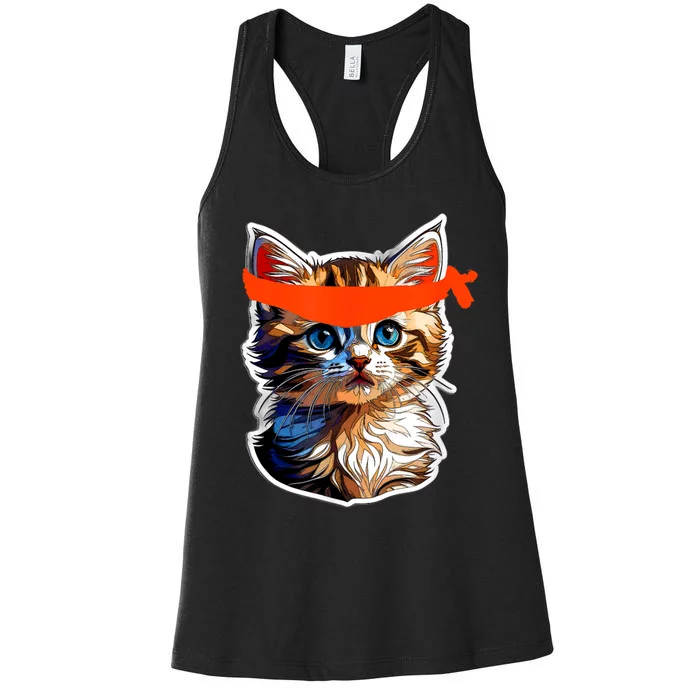 Be A Roaring Kitty Game The Stop Orange Bandana Meme Women's Racerback Tank