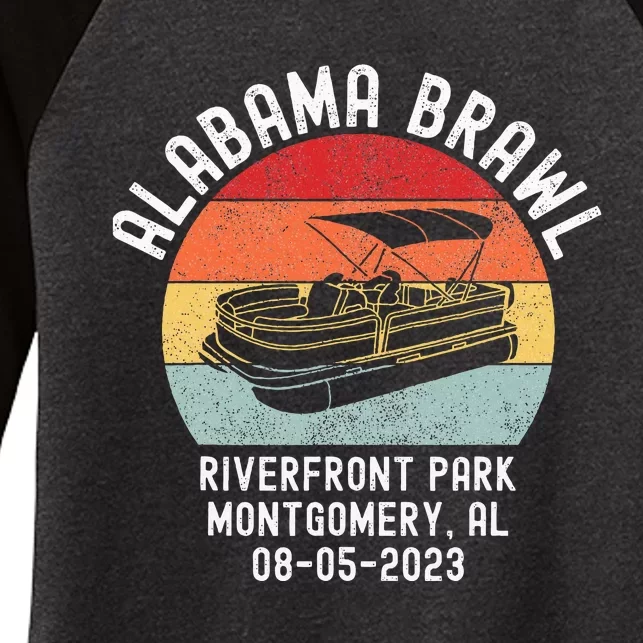 Brawl At Riverfront Park Montgomery Alabama Brawl Women's Tri-Blend 3/4-Sleeve Raglan Shirt