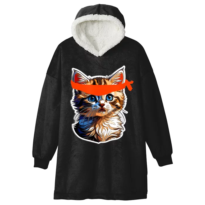 Be A Roaring Kitty Game The Stop Orange Bandana Meme Hooded Wearable Blanket