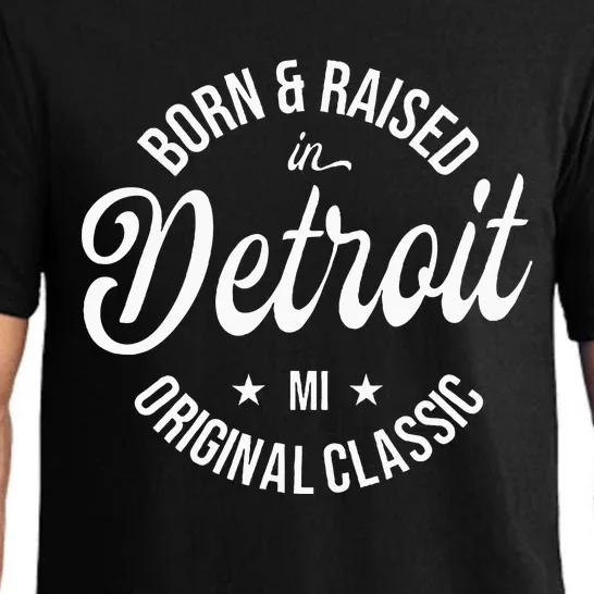 Born And Raised In Detroit Pajama Set