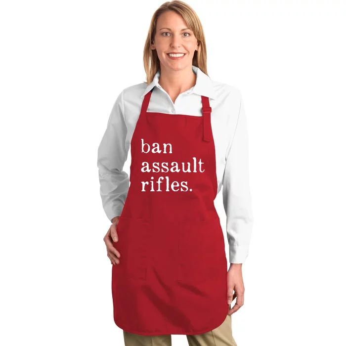 Ban Assault Rifles Full-Length Apron With Pocket