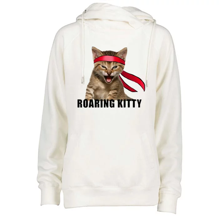 Be A Roaring Kitty Game The Stop Orange Bandana Womens Funnel Neck Pullover Hood