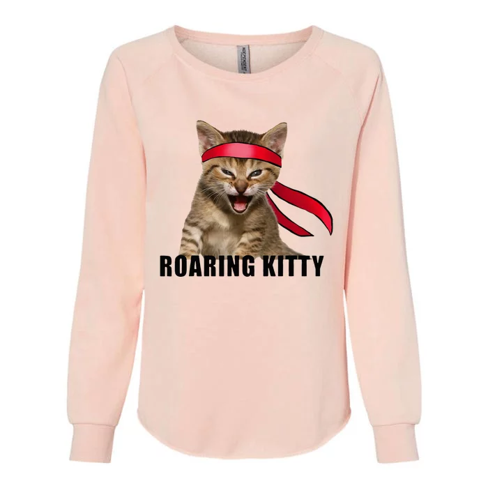 Be A Roaring Kitty Game The Stop Orange Bandana Womens California Wash Sweatshirt