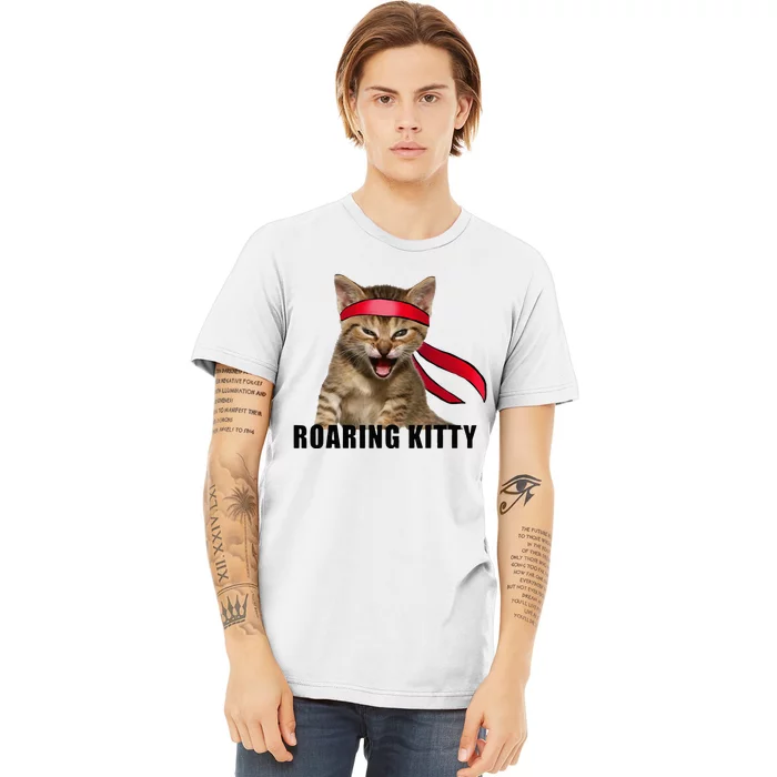 Be A Roaring Kitty Game The Stop Orange Bandana Premium T-Shirt