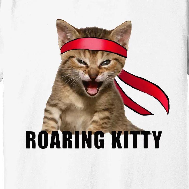 Be A Roaring Kitty Game The Stop Orange Bandana Premium T-Shirt