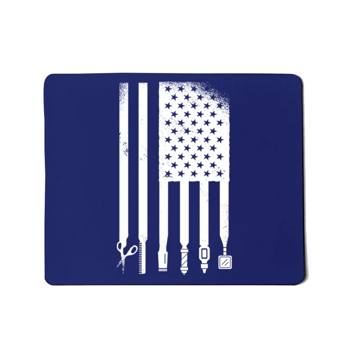 Barber Hair Style USA Flag Mousepad