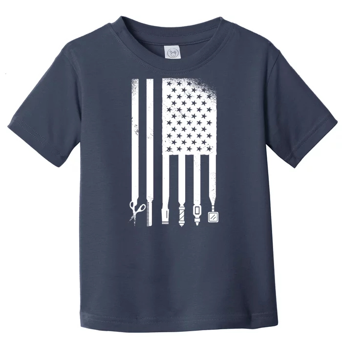 Barber Hair Style USA Flag Toddler T-Shirt