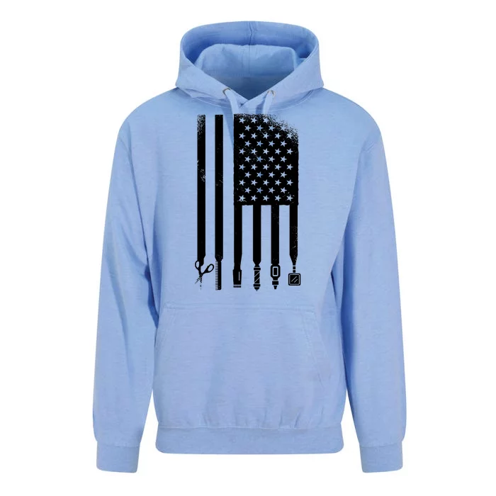 Barber Hair Style USA Flag Unisex Surf Hoodie