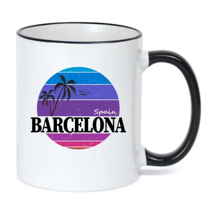 Barcelona Circle Logo Black Color Changing Mug