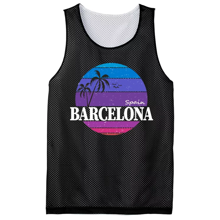 Barcelona Circle Logo Mesh Reversible Basketball Jersey Tank