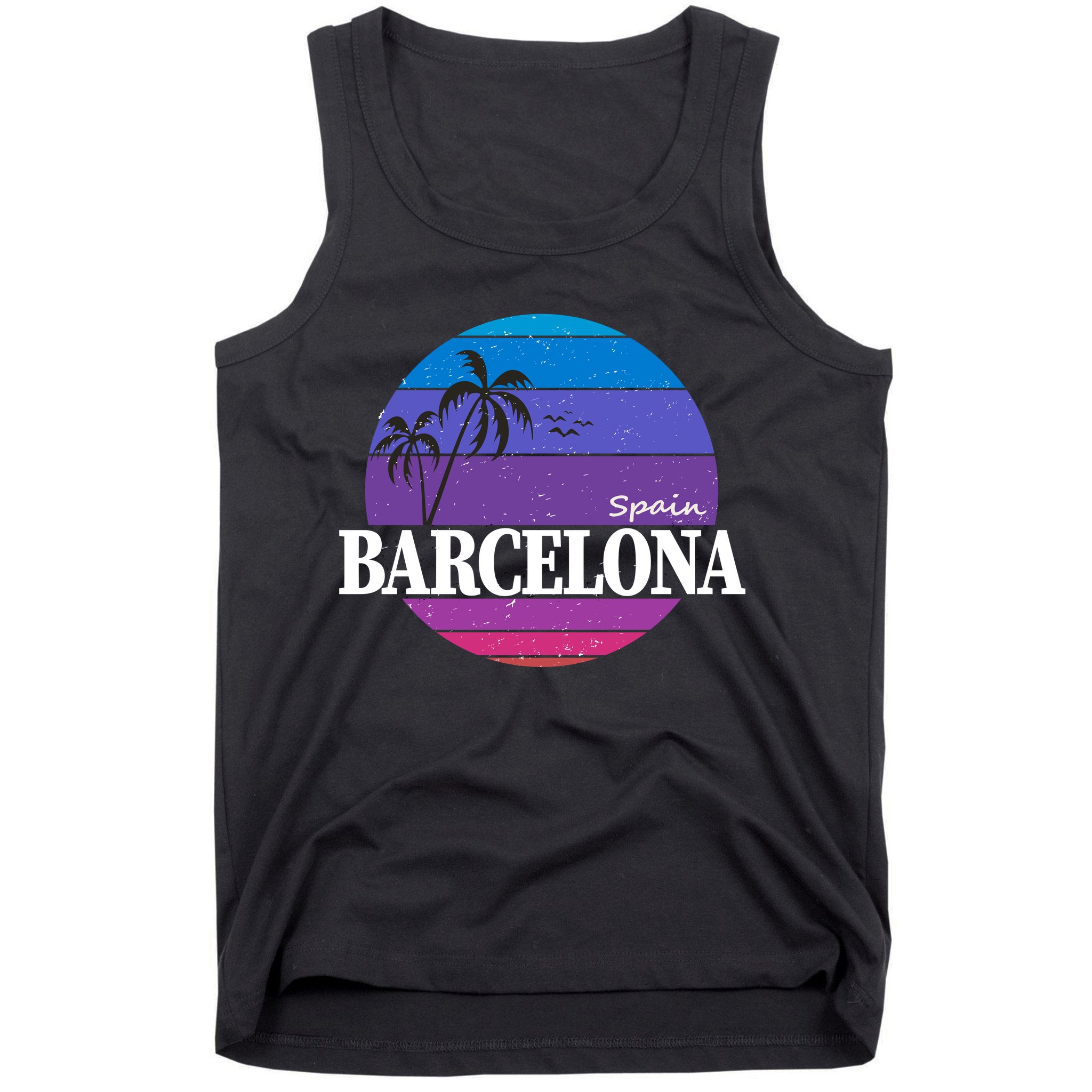 fundament milieu half acht Barcelona Circle Logo Tank Top | TeeShirtPalace