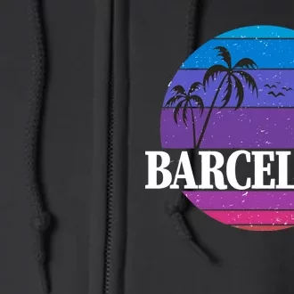 Barcelona Circle Logo Full Zip Hoodie