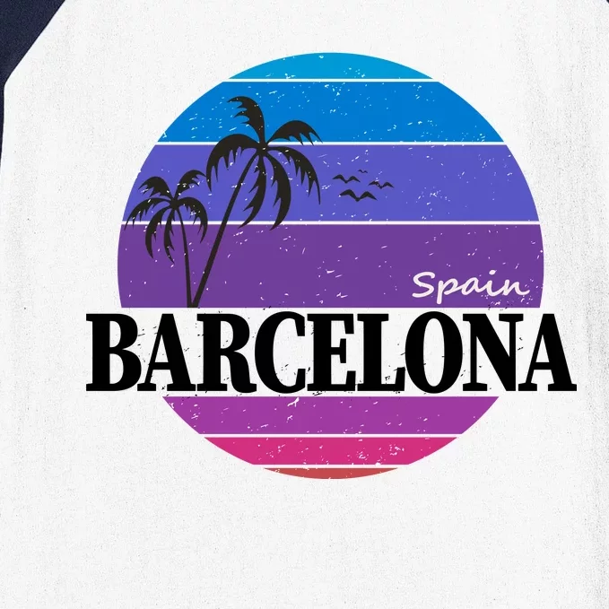 Barcelona Circle Logo Baseball Sleeve Shirt