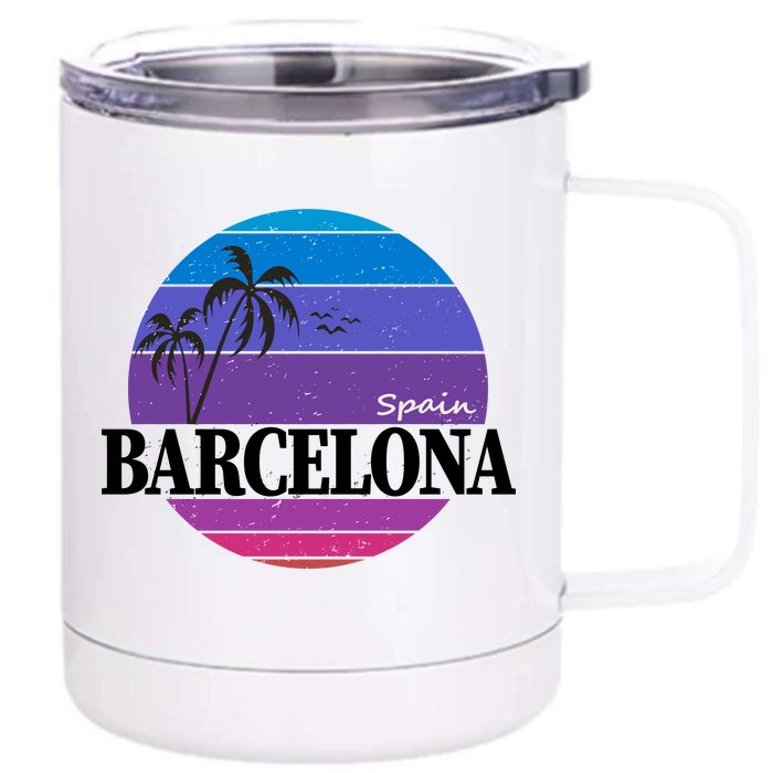 Barcelona Circle Logo Front & Back 12oz Stainless Steel Tumbler Cup