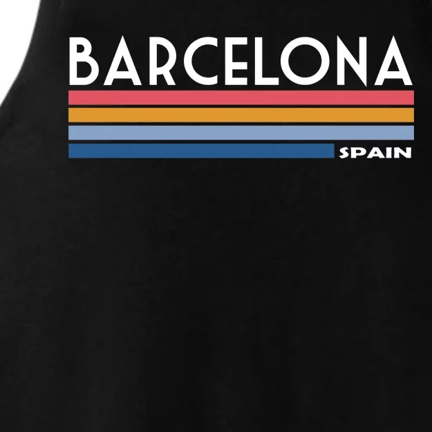 Barcelona Retro 1980's Ladies Tri-Blend Wicking Tank