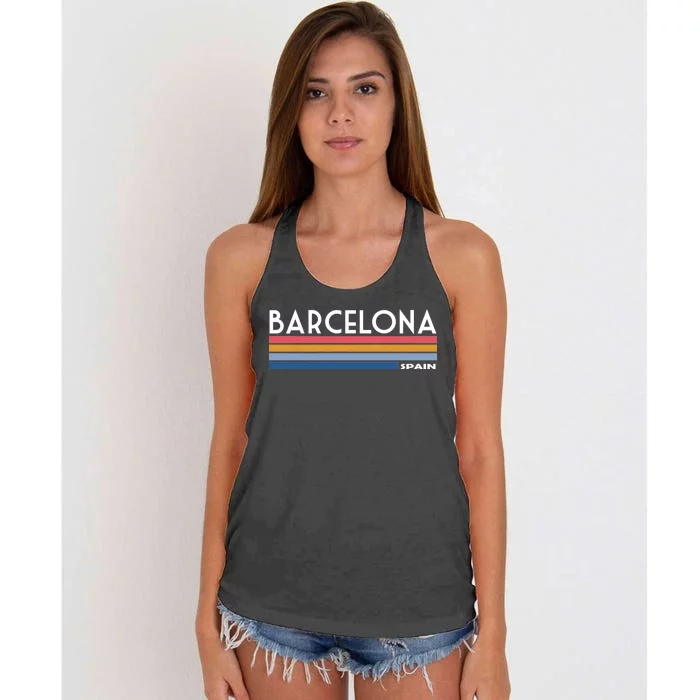 Barcelona Retro 1980's Women's Knotted Racerback Tank