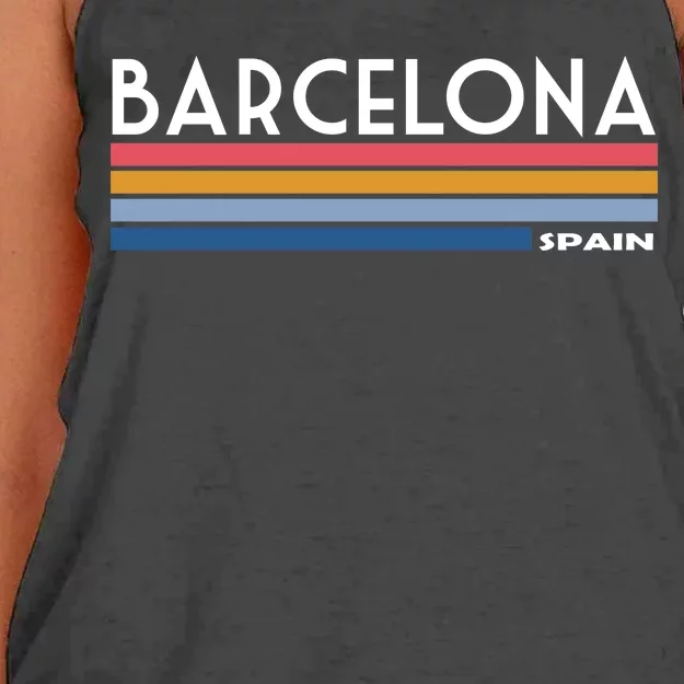 Barcelona Retro 1980's Women's Knotted Racerback Tank