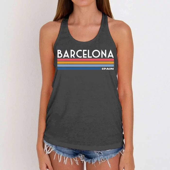 Barcelona Retro 1980's Women's Knotted Racerback Tank