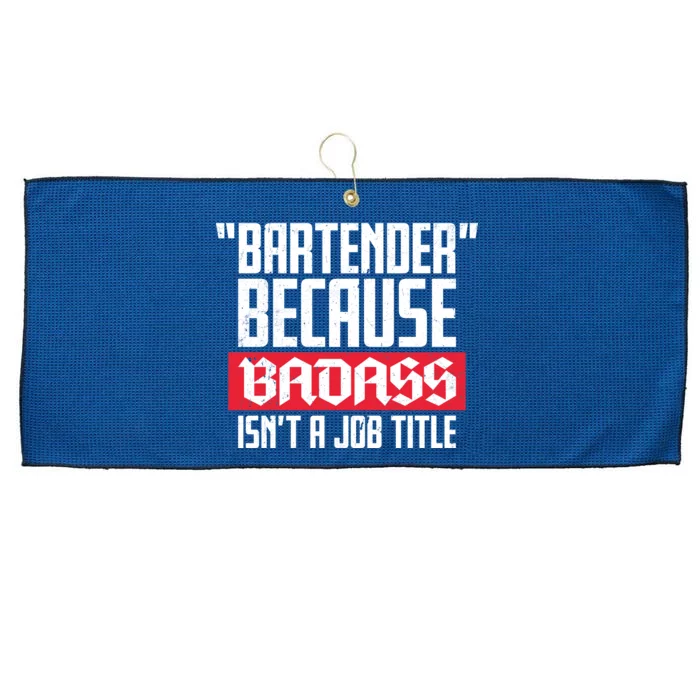 Bartender Because Badass Isn't A Job Title Large Microfiber Waffle Golf Towel