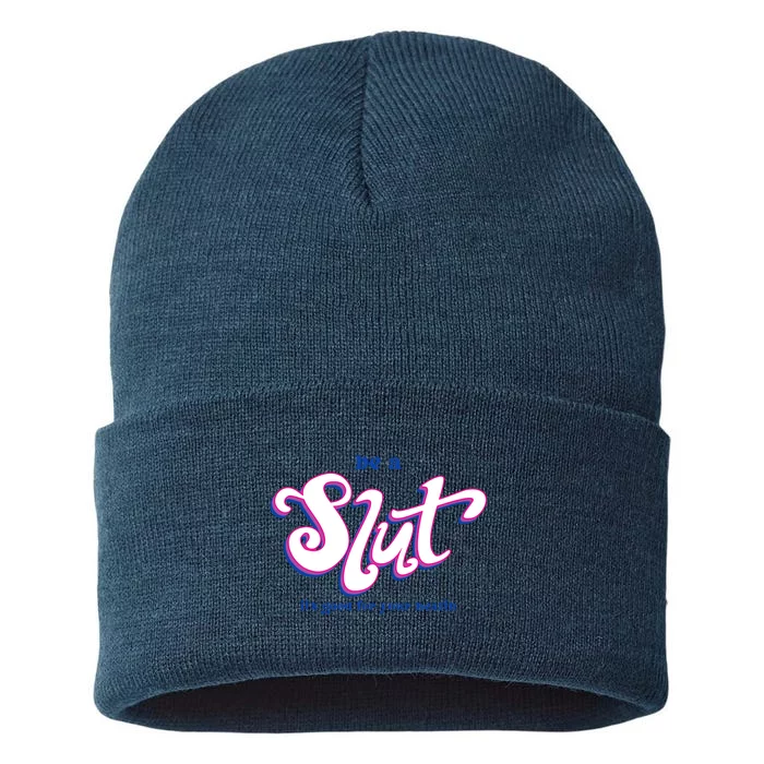 Be A Slut Its Good For Your Health Sustainable Knit Beanie