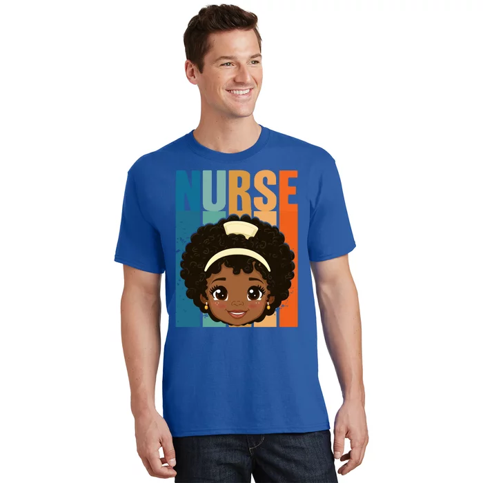 Black Afro Strong Nurse Black History Month Nursing Gift T-Shirt