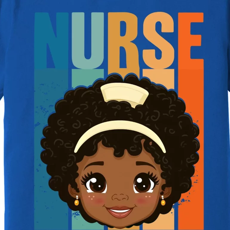 Black Afro Strong Nurse Black History Month Nursing Gift Premium T-Shirt