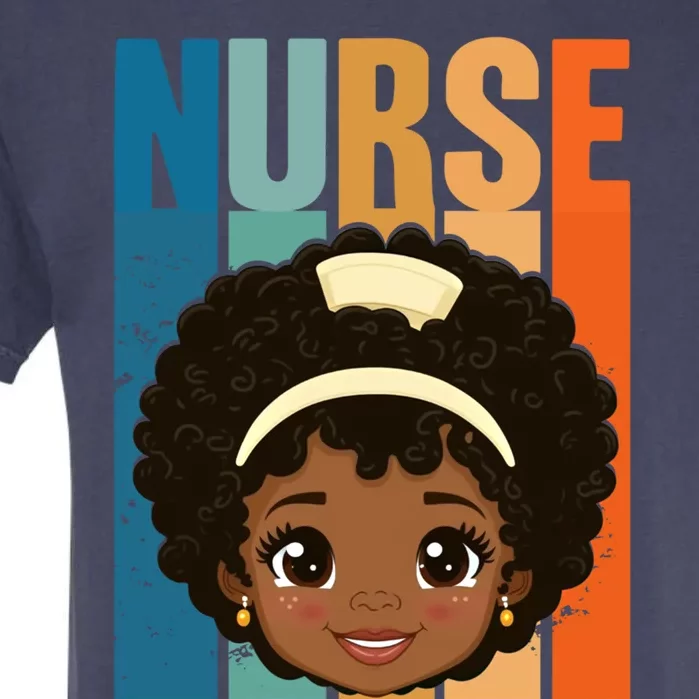 Black Afro Strong Nurse Black History Month Nursing Gift Garment-Dyed Heavyweight T-Shirt