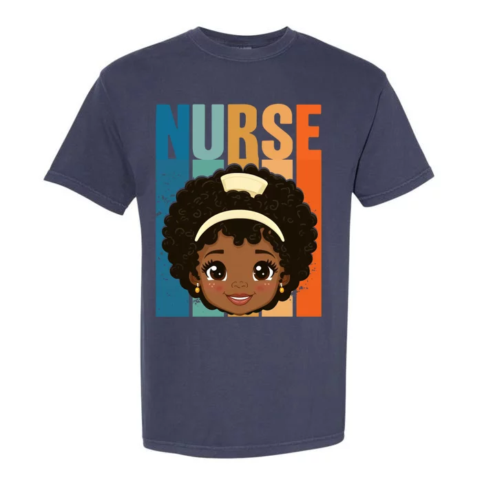 Black Afro Strong Nurse Black History Month Nursing Gift Garment-Dyed Heavyweight T-Shirt