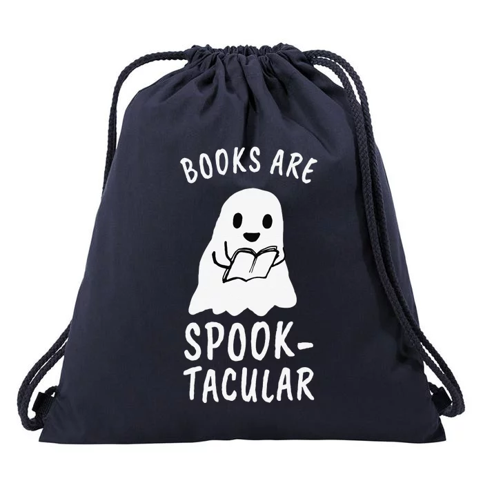 Books Are SpookTacular Halloween Bookworm Book Reader Gift Drawstring Bag