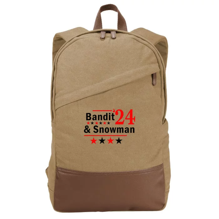 Bandit And Snowman 24 Cotton Canvas Backpack