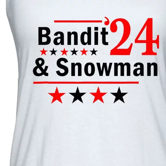 Bandit And Snowman 24 Ladies Essential Flowy Tank