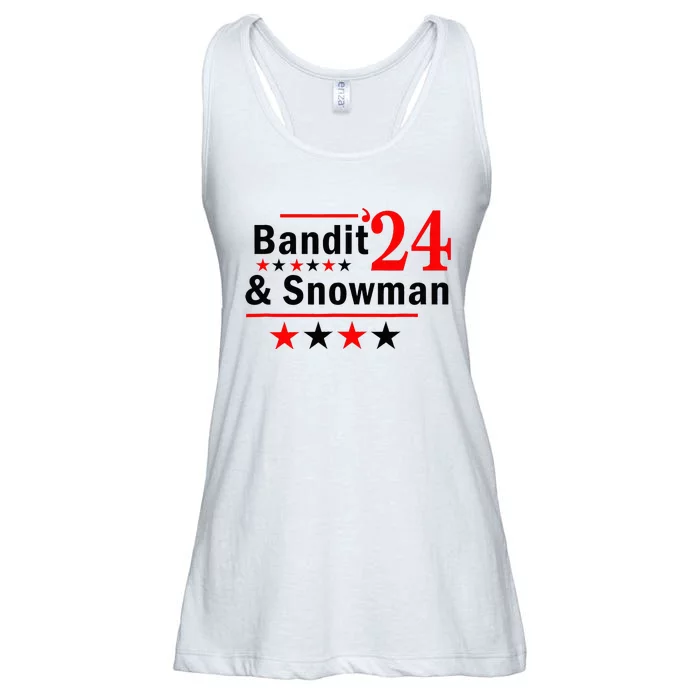 Bandit And Snowman 24 Ladies Essential Flowy Tank