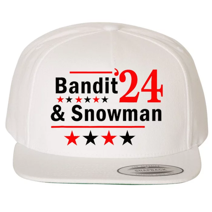 Bandit And Snowman 24 Wool Snapback Cap