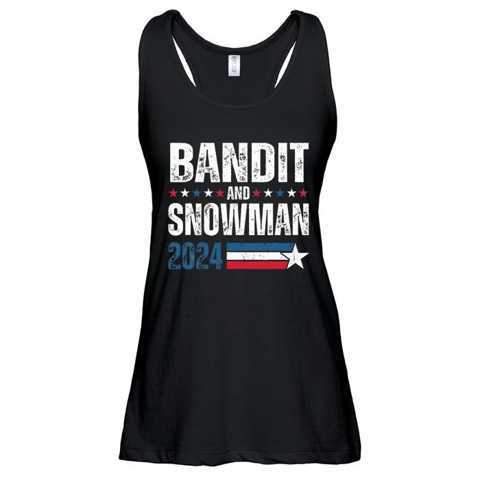 Bandit And Snowman 2024 Election Usa Flag Ladies Essential Flowy Tank