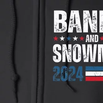 Bandit And Snowman 2024 Election Usa Flag Full Zip Hoodie