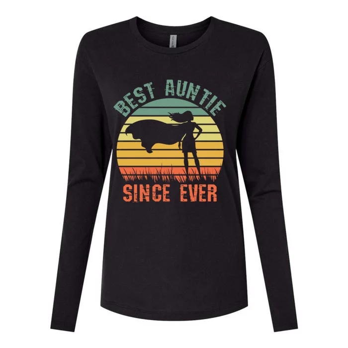 Best Auntie Since Ever Hero Super Aunt Birthday Aunts Great Gift Womens Cotton Relaxed Long Sleeve T-Shirt