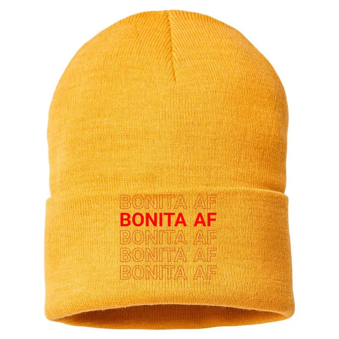 Bonita Af Spanish Pretty Latina Sustainable Knit Beanie