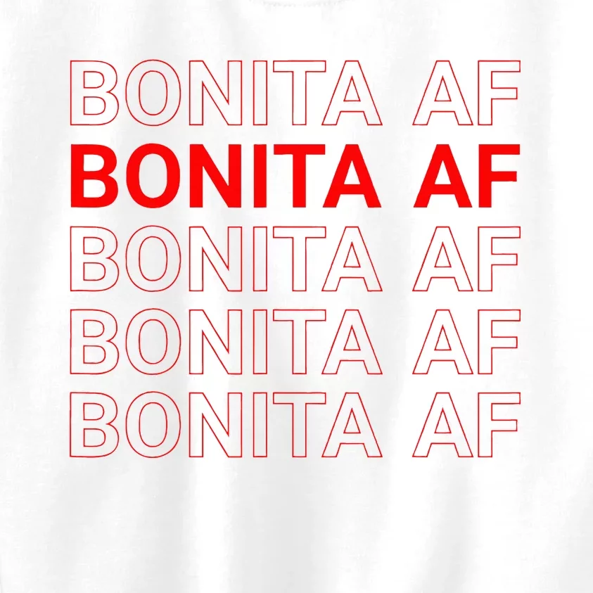 Bonita Af Spanish Pretty Latina Kids Sweatshirt