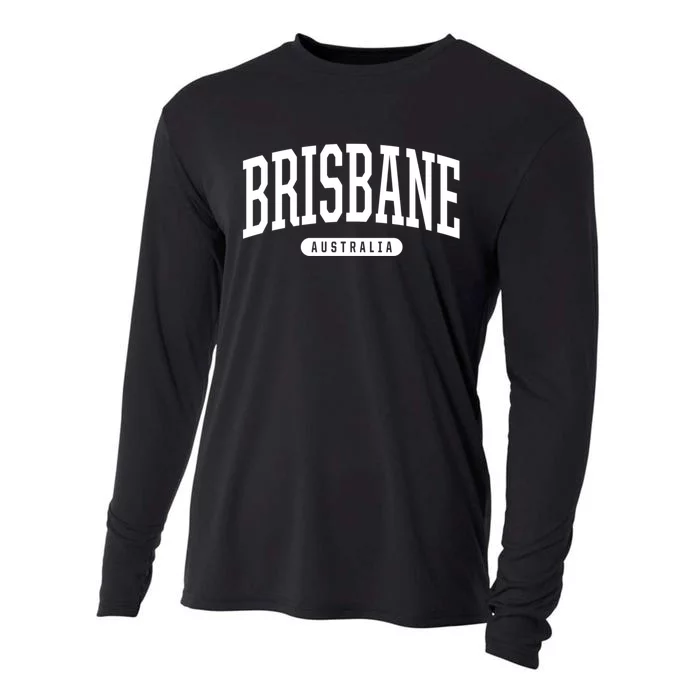 Brisbane Australia Souvenirs College Style Brisbane Australia Souvenir Gift Cooling Performance Long Sleeve Crew