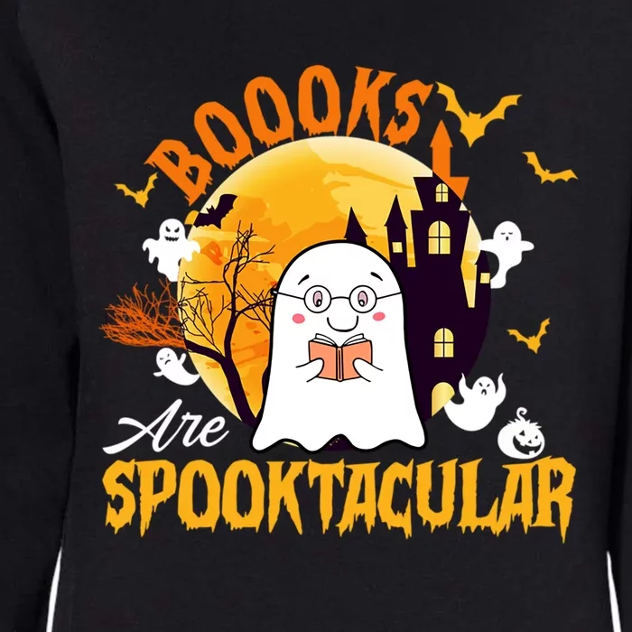 Boooks Are Spooktacular Cute Ghost Read Books Halloween Great Gift Womens California Wash Sweatshirt