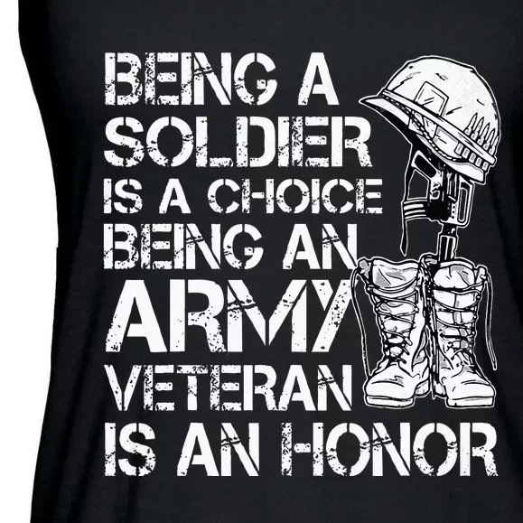 Being A Soldier Is A Choice Ladies Essential Flowy Tank