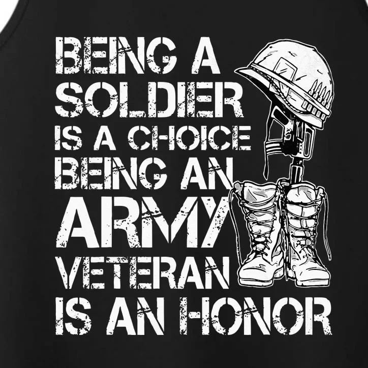 Being A Soldier Is A Choice Performance Tank