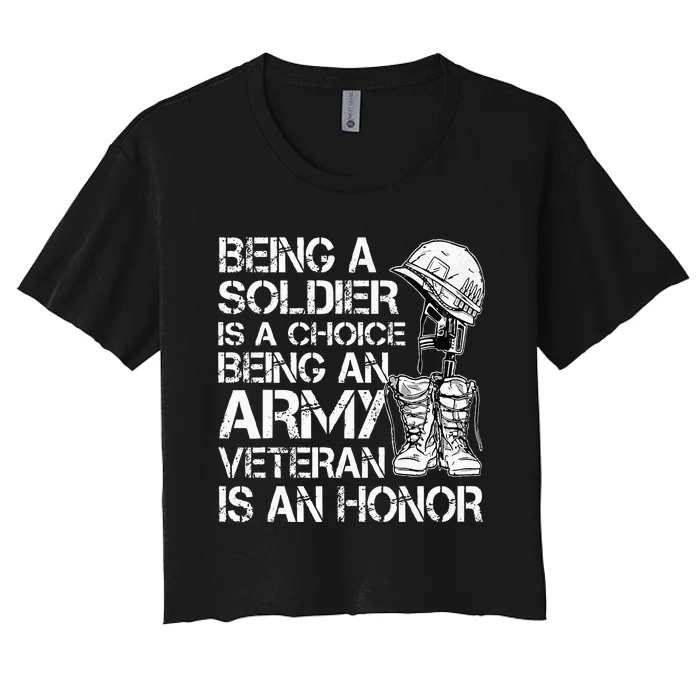 Being A Soldier Is A Choice Women's Crop Top Tee