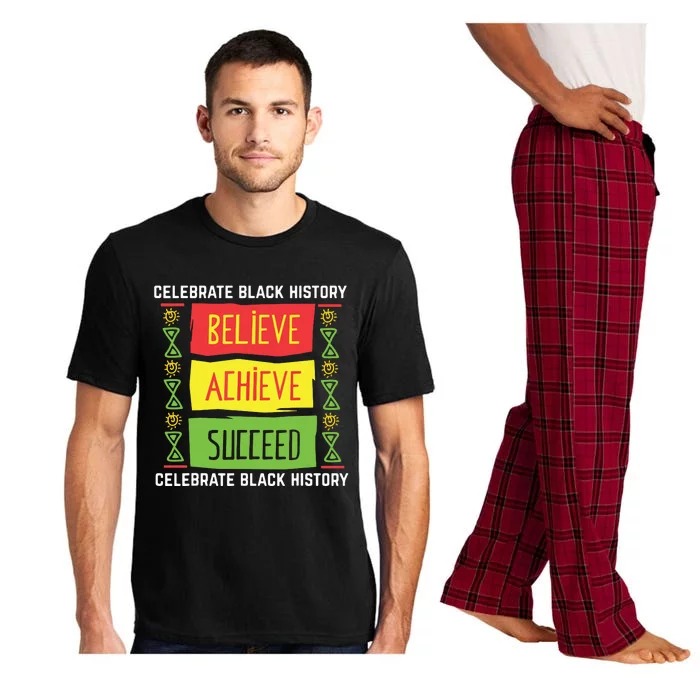 Believe Achieve Succeed Black History Gift Political Pajama Set