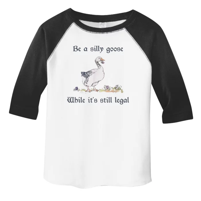 Be A Silly Goose While Its Still Legal Funny Meme Toddler Fine Jersey T-Shirt