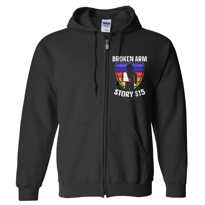 Broken Arm Story Injury Recovery Rehab Injured Hand Full Zip Hoodie