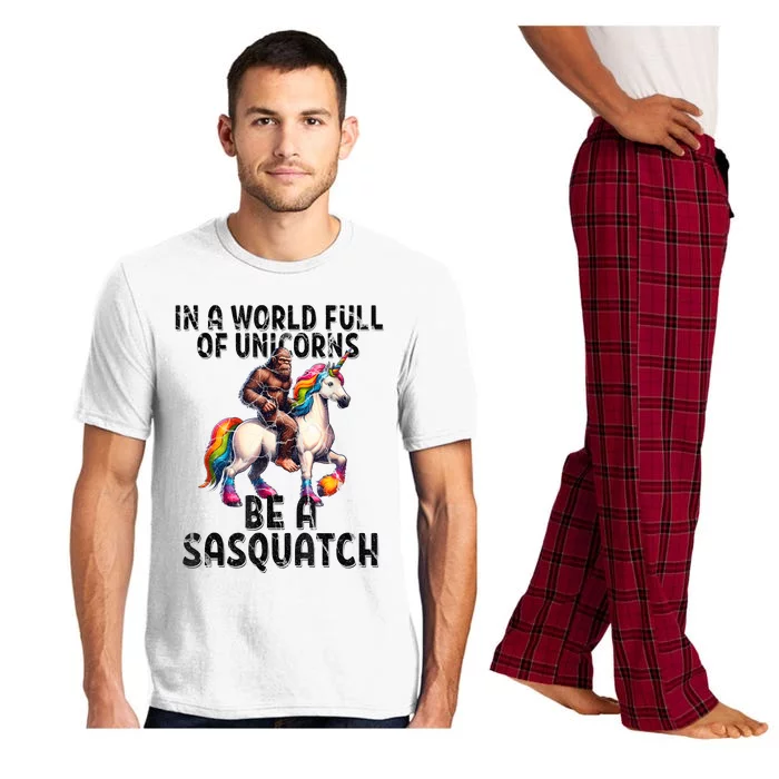 Be A Sasquatch Unicorn Funny In A World Of Unicorns Pajama Set