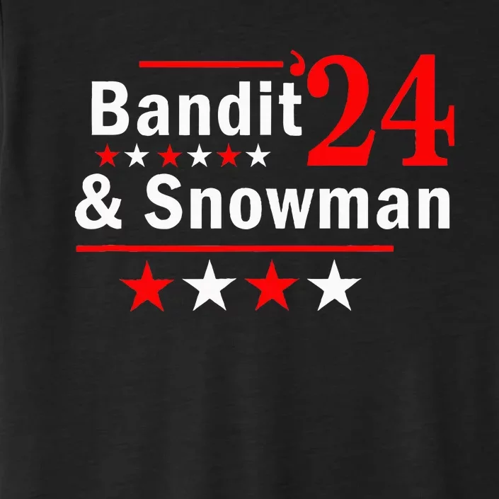 Bandit And Snowman 2024 Election ChromaSoft Performance T-Shirt